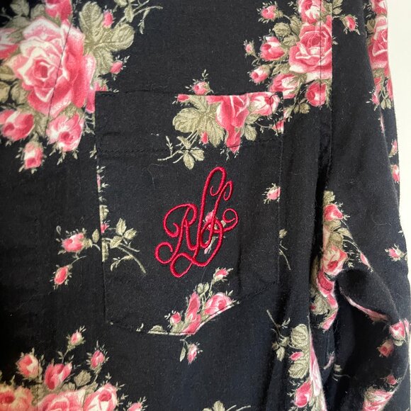 Floral Print Ralph Lauren Button Down Blouse. XL - Picture 4 of 5